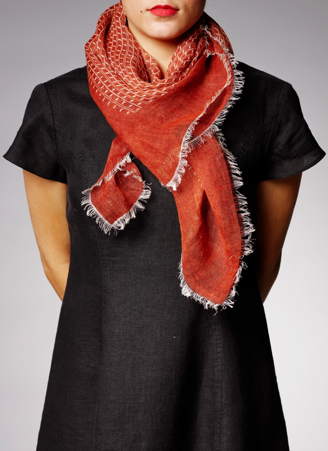 linen square scarf