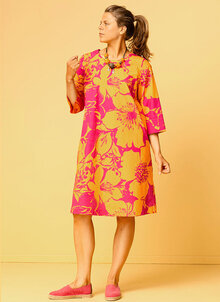 Amore-stormonstrad-klanning-orange-rosa-11