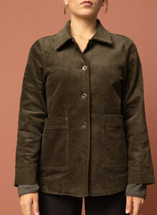 Grön manchesterjacka i workwear stil. K&US Kandus jacka manchester dam