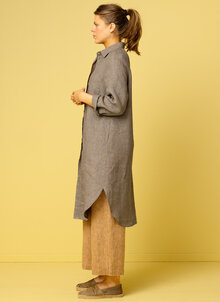 Flora-lang-linneskjorta-gra-Clay-4
