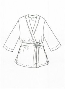 Gail-kimono-sidfickor plaggskiss